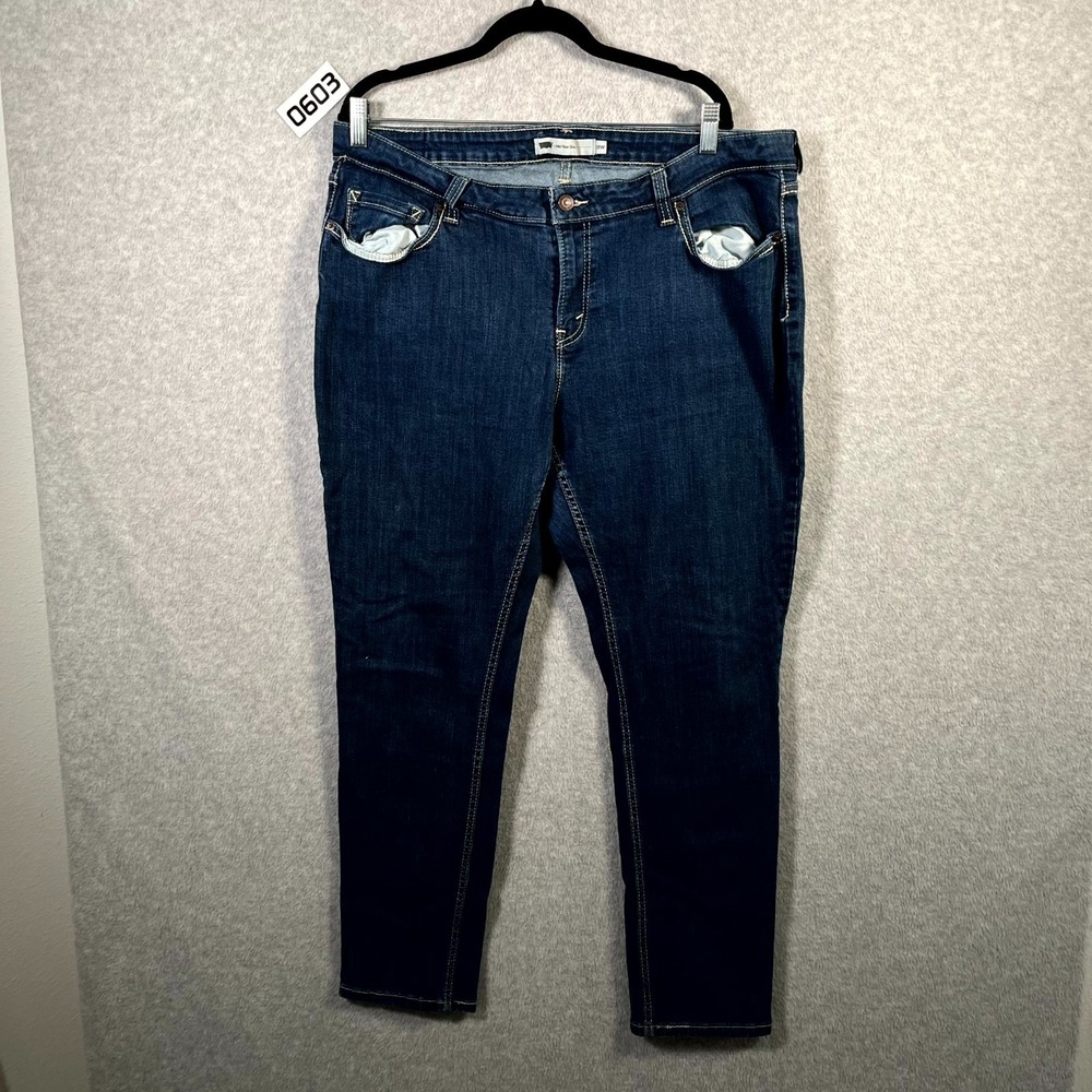 Levi's‎ Jeans Womens 18 Blue Denim Medium Wash Everyday Wear Mid Rise Skinny